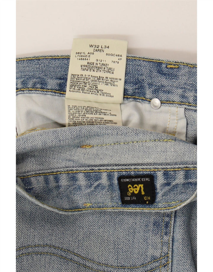 Lee Herren Daren Slim Jeans W32 L34 Blaue Baumwolle