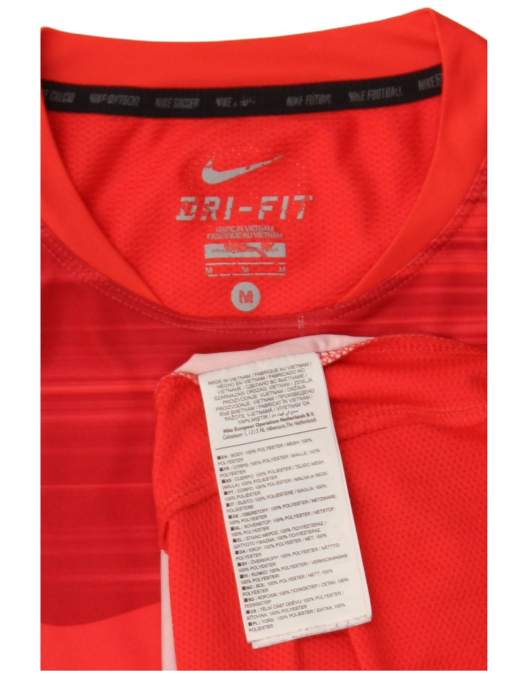 NIKE Herren Dri Fit Graphic T-Shirt Top Mittelrotes Polyester