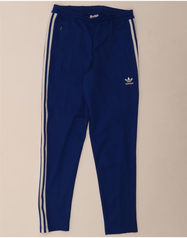 Adidas Herren-Trainingshose aus mittelblauer Baumwolle