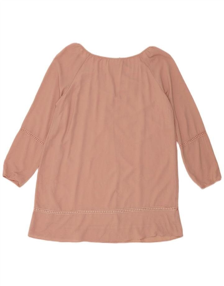 Wrangler Damen Langarm-Tunikakleid UK 18 XL Rosa Polyester