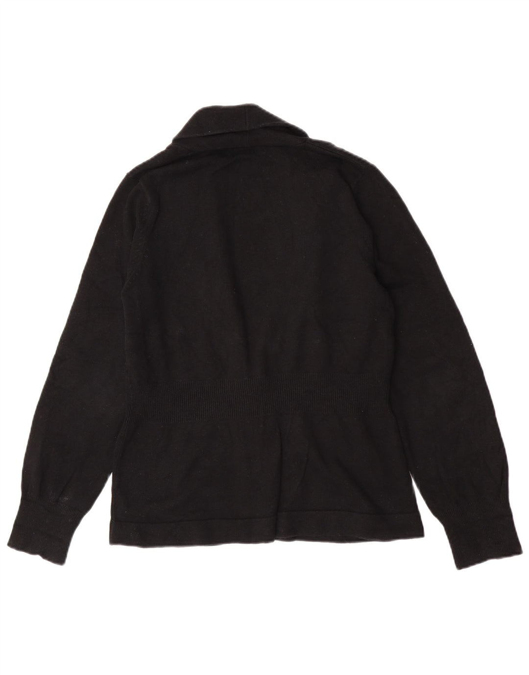 Eddie Bauer Damen-Cardigan-Pullover UK 14 Mittelschwarze Baumwolle