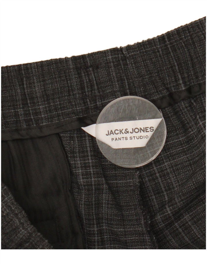 Jack & Jones Slim Chino-Hose für Herren, groß, grau kariert, Polyester