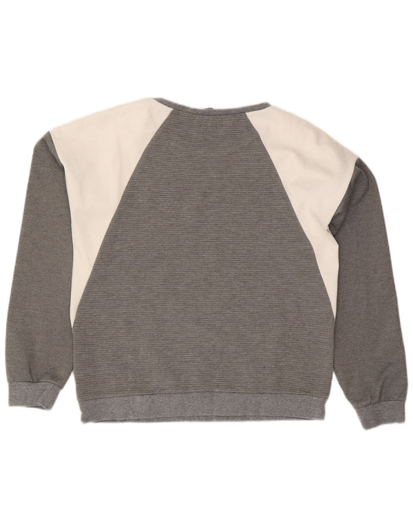 Liu Jo Grafik-Sweatshirt für Damen, UK 14, mittelgrau, Farbblock