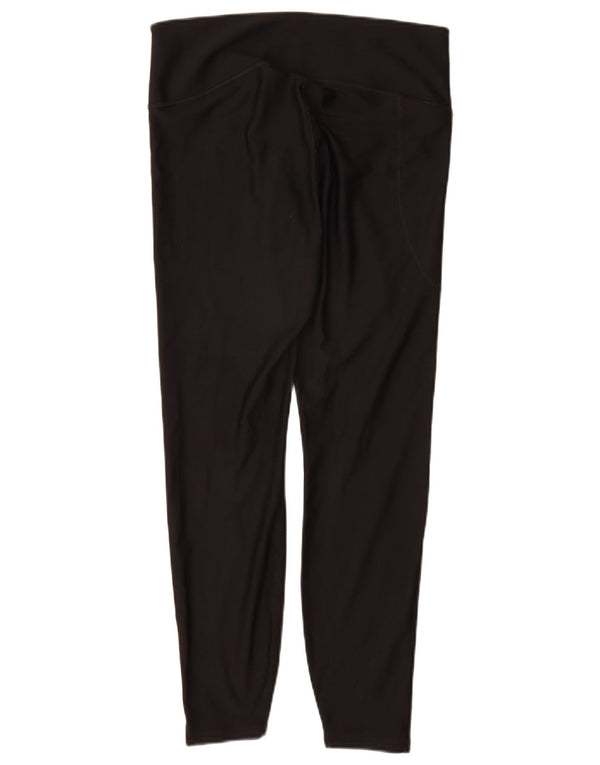 Under Armour Damen Heat Gear Graphic Leggings UK 16 Large Schwarz Polyester