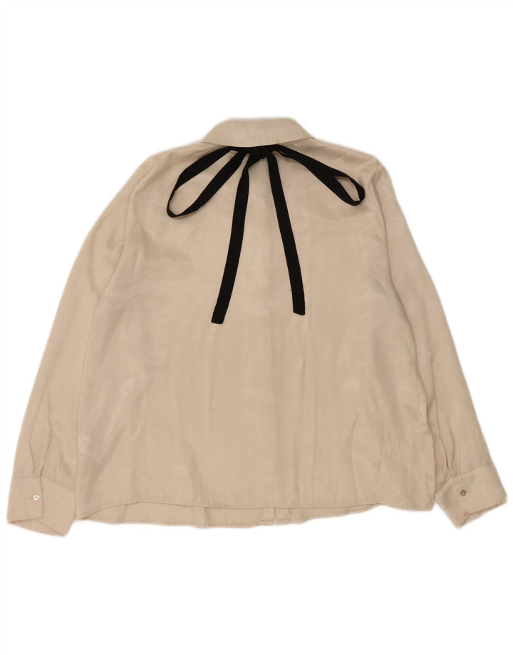 Zara Damen-Hemd UK 16 Large Off White Polyester