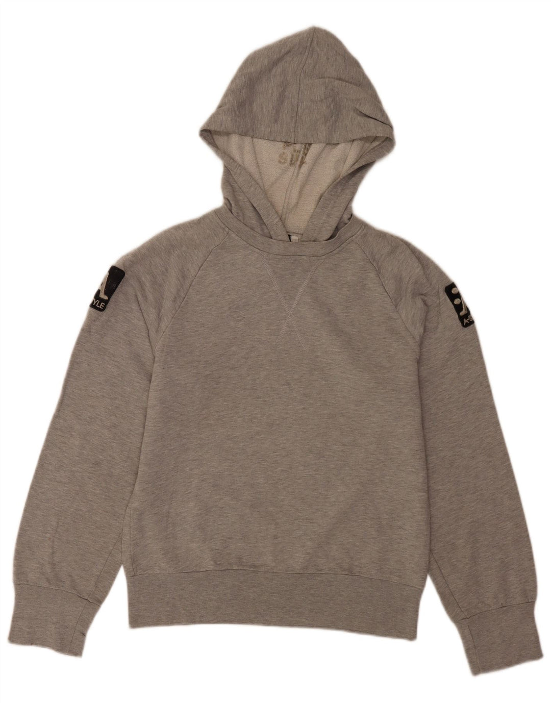 A-Style Herren-Kapuzenpullover mit Grafik, mittelgrau gesprenkelte Baumwolle