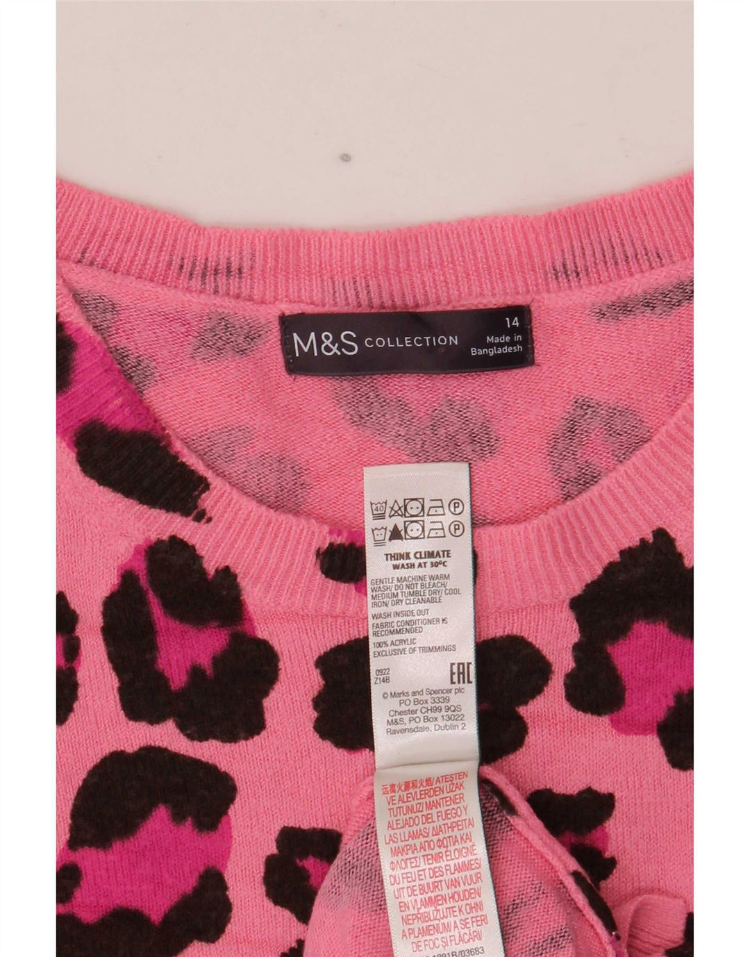 Marks & Spencer Damen-Pullover mit Rundhalsausschnitt, Gr. 14, Mittelrosa
