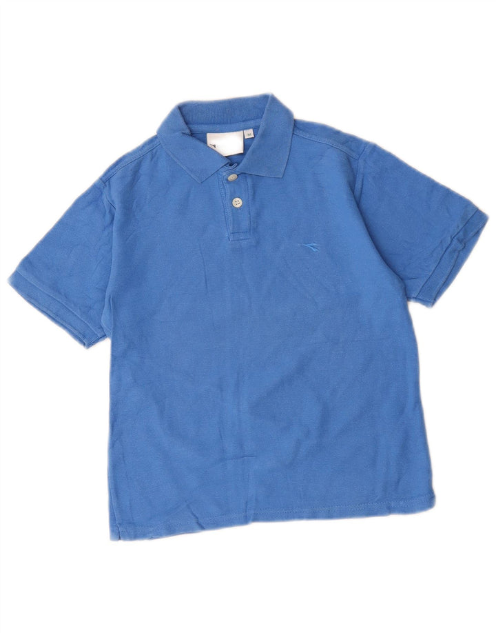 DIADORA Poloshirt für Jungen, 7–8 Jahre, mittelblaue Baumwolle