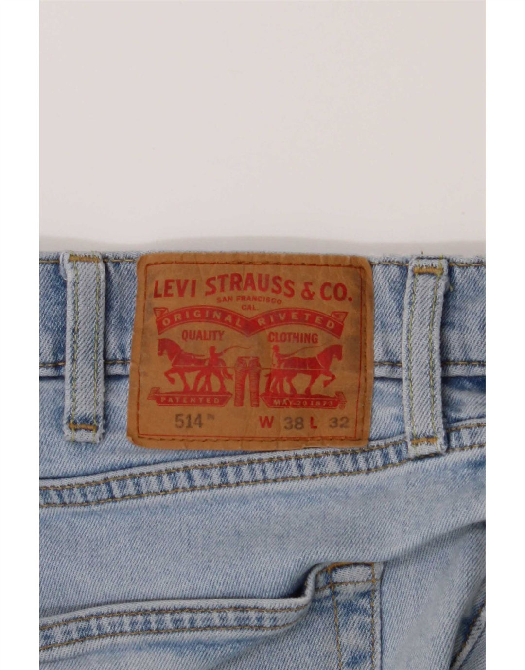 Levi's Herren 514 Straight Jeans W38 L32 Blaue Baumwolle