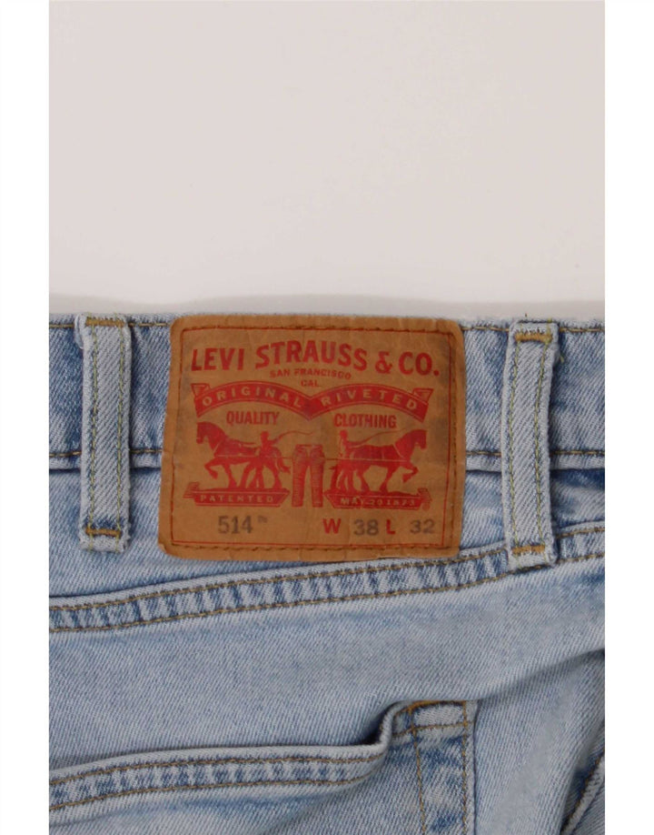 Levi's Herren 514 Straight Jeans W38 L32 Blaue Baumwolle