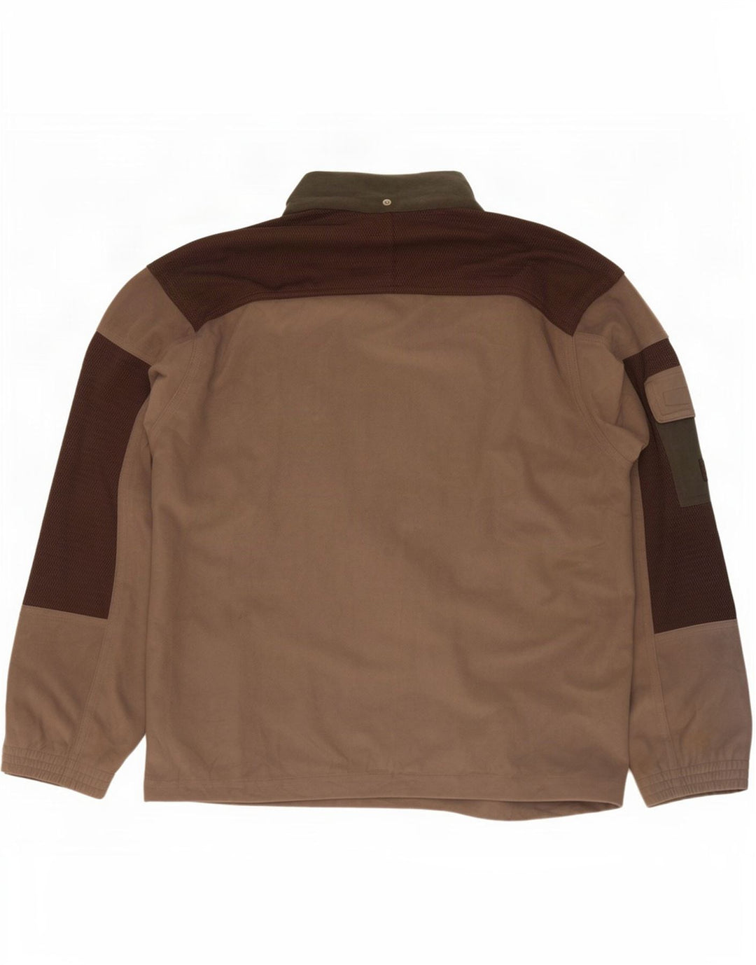 Diadora Herren-Trainingsanzugoberteil, UK-Größe 38, mittelbraunes Farbblock-Polyester