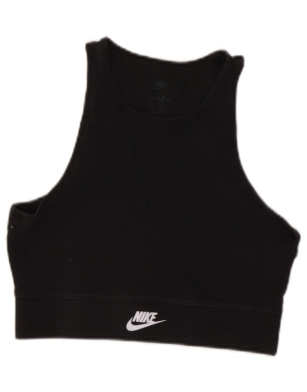 Nike Damen-BH-Oberteil UK 12 Mittelschwarze Baumwolle
