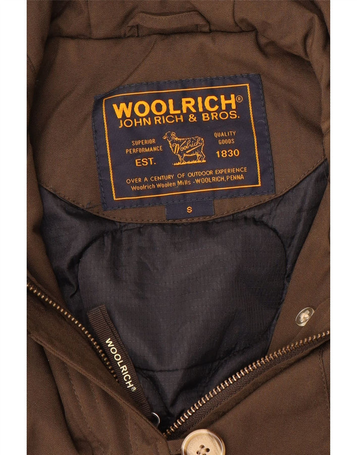 Woolrich Damen-Bomberjacke mit Kapuze, UK 10, Größe S, Braun