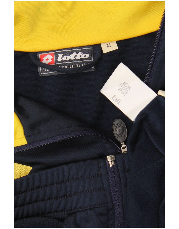 Lotto Herren-Trainingsanzugoberteil mit Grafik, mittleres Marineblau, Farbblock