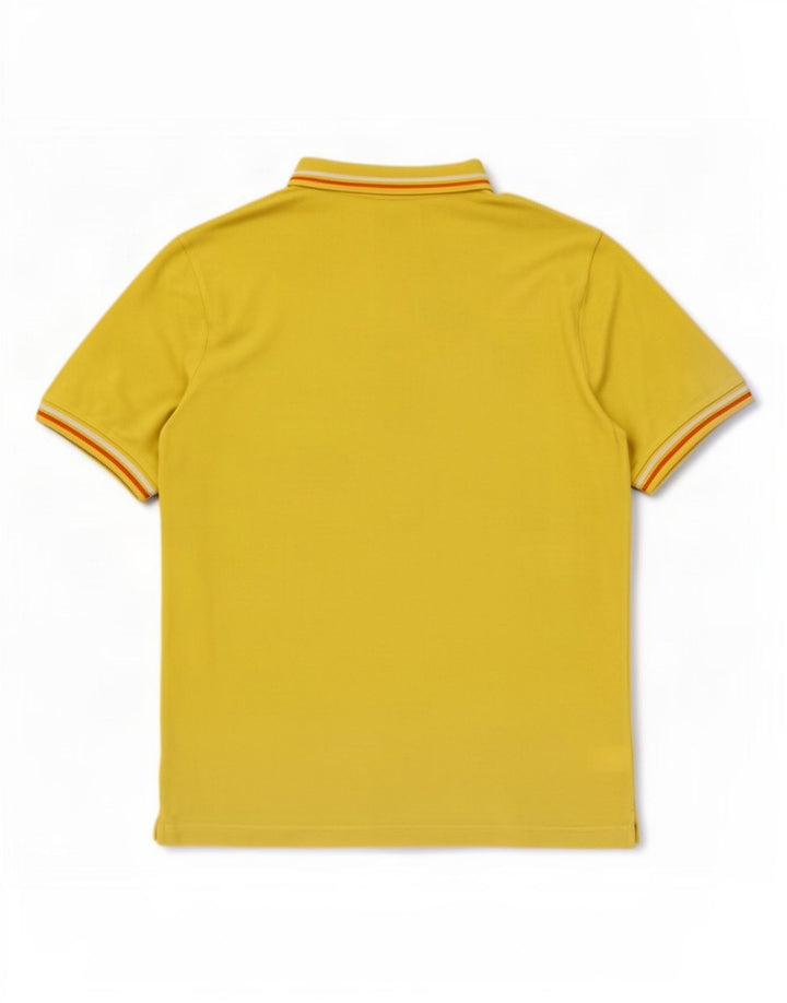 Kappa Herren-Poloshirt, groß, gelb gestreift, Baumwolle