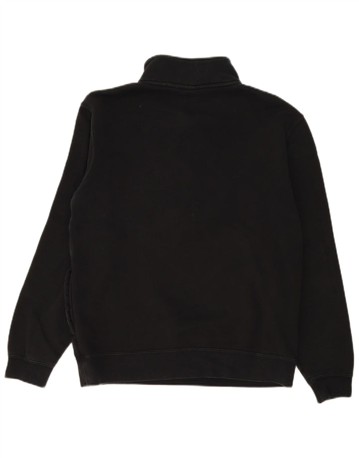 Nike Herren-Sweatshirt mit Reißverschluss am Hals, mittlere schwarze Baumwolle