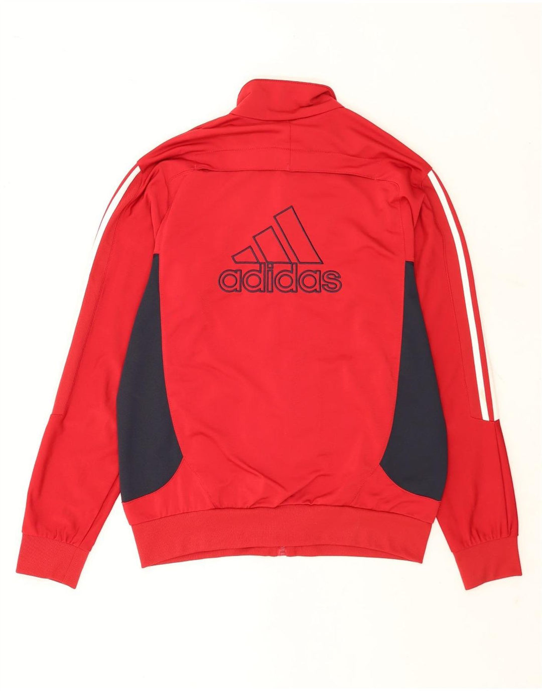 Adidas Herren-Trainingsanzugoberteil mit Grafik, UK 40/42, Mittelrot, Farbblock