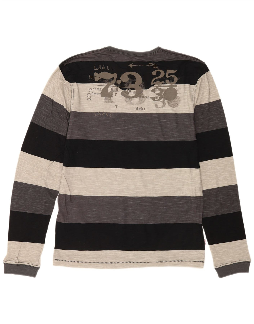 Levi's Herren-Oberteil mit Grafik, langärmelig, groß, mehrfarbig, gestreift, Baumwolle