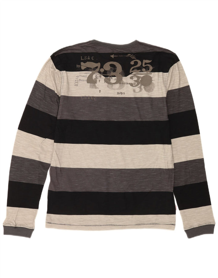 Levi's Herren-Oberteil mit Grafik, langärmelig, groß, mehrfarbig, gestreift, Baumwolle