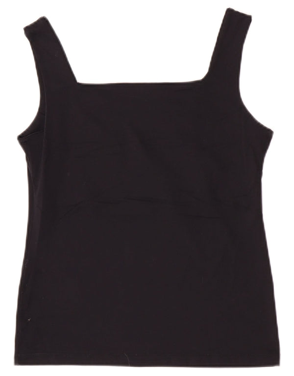Zara Damen Crop Cami Top UK 12 Medium Schwarz