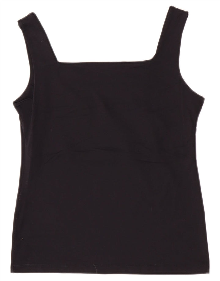 Zara Damen Crop Cami Top UK 12 Medium Schwarz
