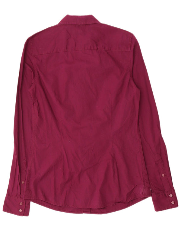 Tommy Hilfiger Damenhemd UK 6 XS Lila Baumwolle