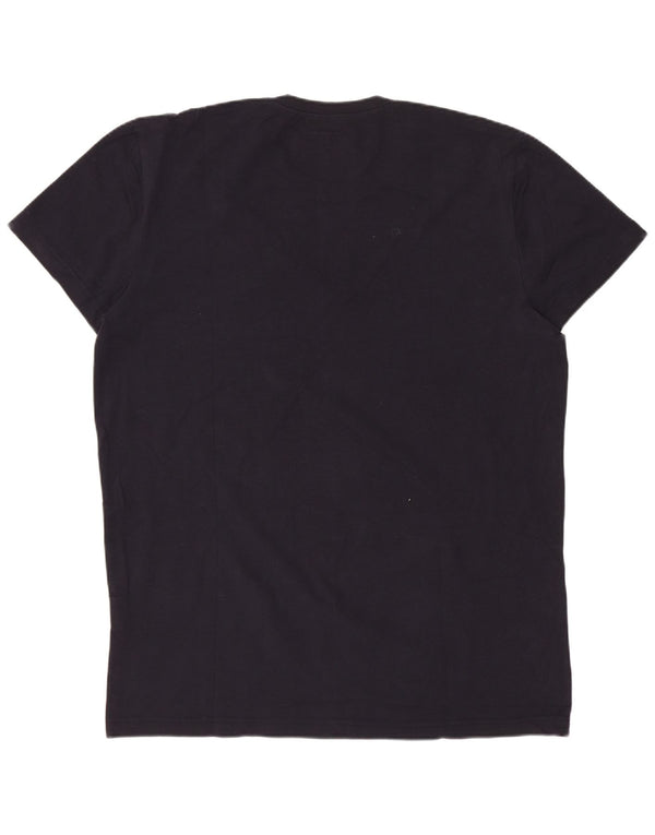 CALVIN KLEIN JEANS Herren Grafik T-Shirt Top 2XL Marineblau Baumwolle