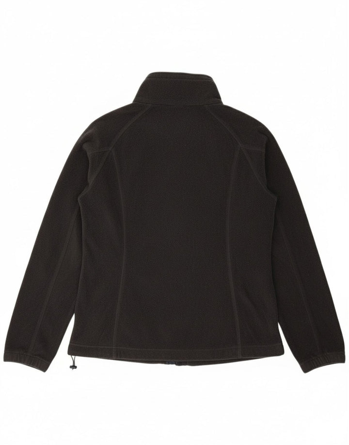 COLUMBIA Womens Fleece Jacket UK 16 Large Black Polyester