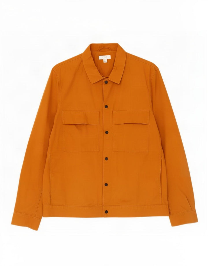 Cos Herren-Utility-Jacke UK 36 Small Orange Baumwolle