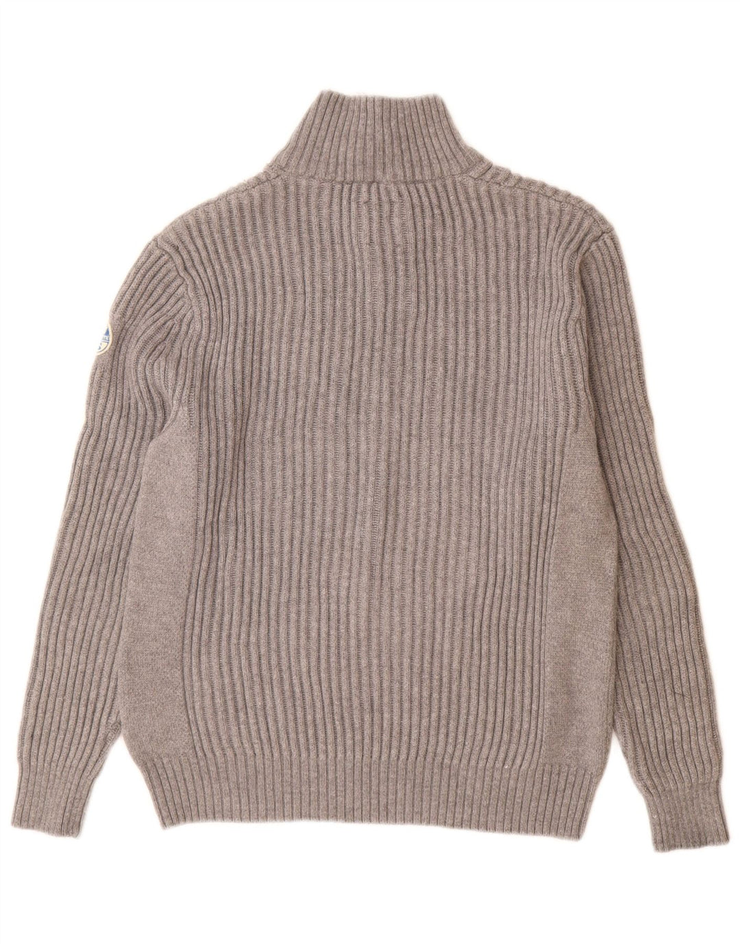 North Sails Herren-Pullover mit Knopfkragen, XL, graue Baumwolle