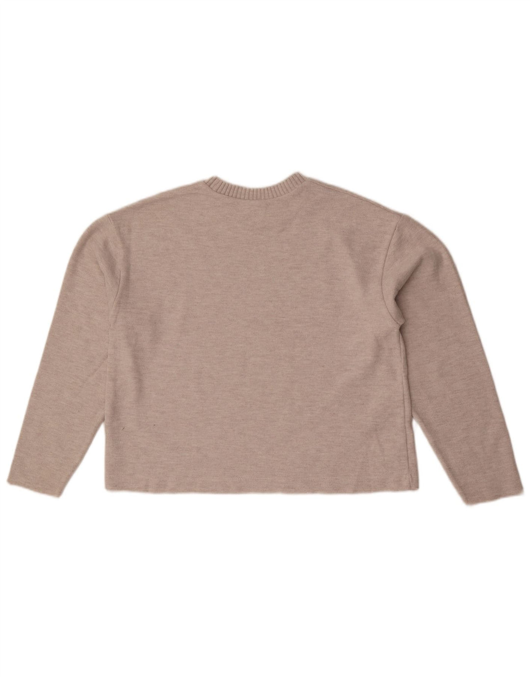 Zara Damen Crop Bluse Top UK 14 Medium Beige
