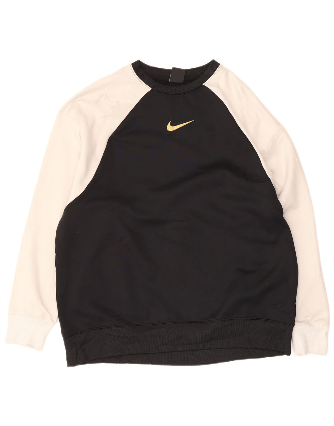 Nike Herren Dri Fit Sweatshirt Pullover Large Schwarz Colourblock Polyester