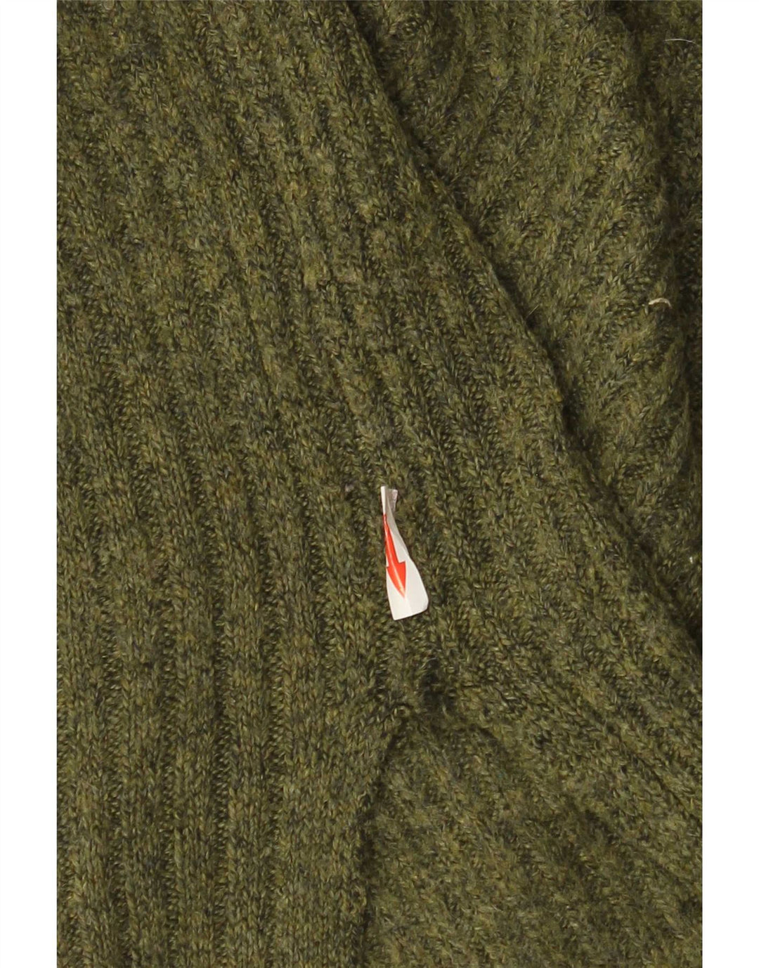 Marks & Spencer Herren-Pullover mit Reißverschluss am Hals, groß, grünes Acryl
