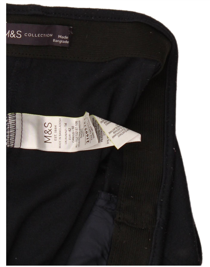 Marks & Spencer Damen-Hose, kurz geschnitten, UK 44, Größe L, W34, L26, Marineblau