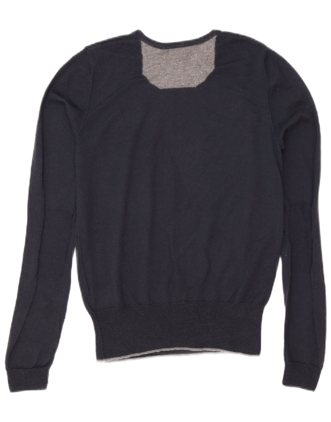 Liu Jo Herren-Pullover mit Rundhalsausschnitt, Größe S, marineblaue Wolle