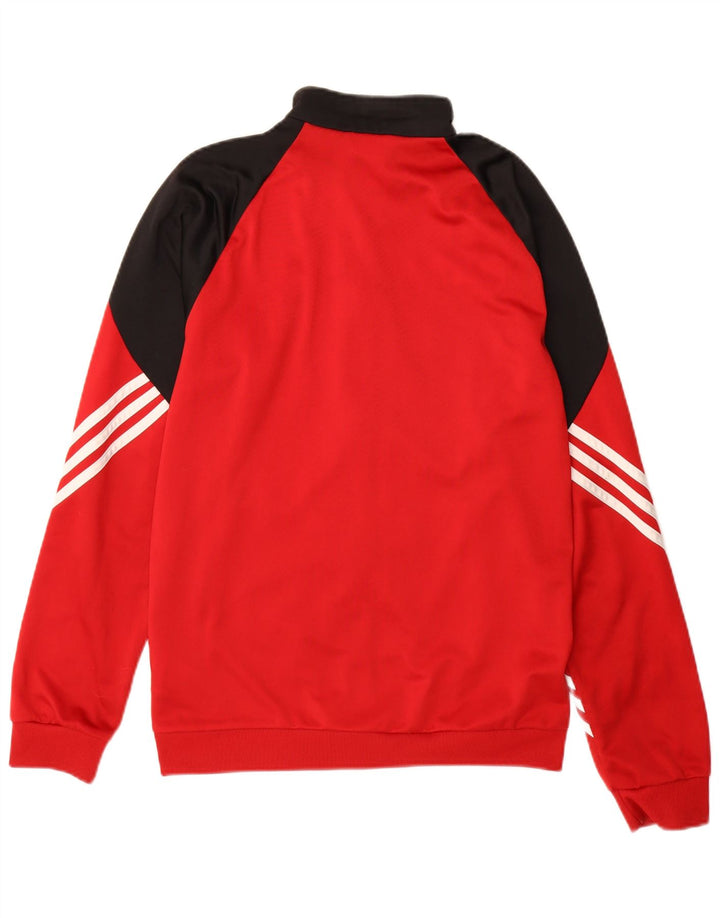 Adidas Herren-Trainingsanzug-Top-Jacke, klein, rotes Farbblock-Polyester