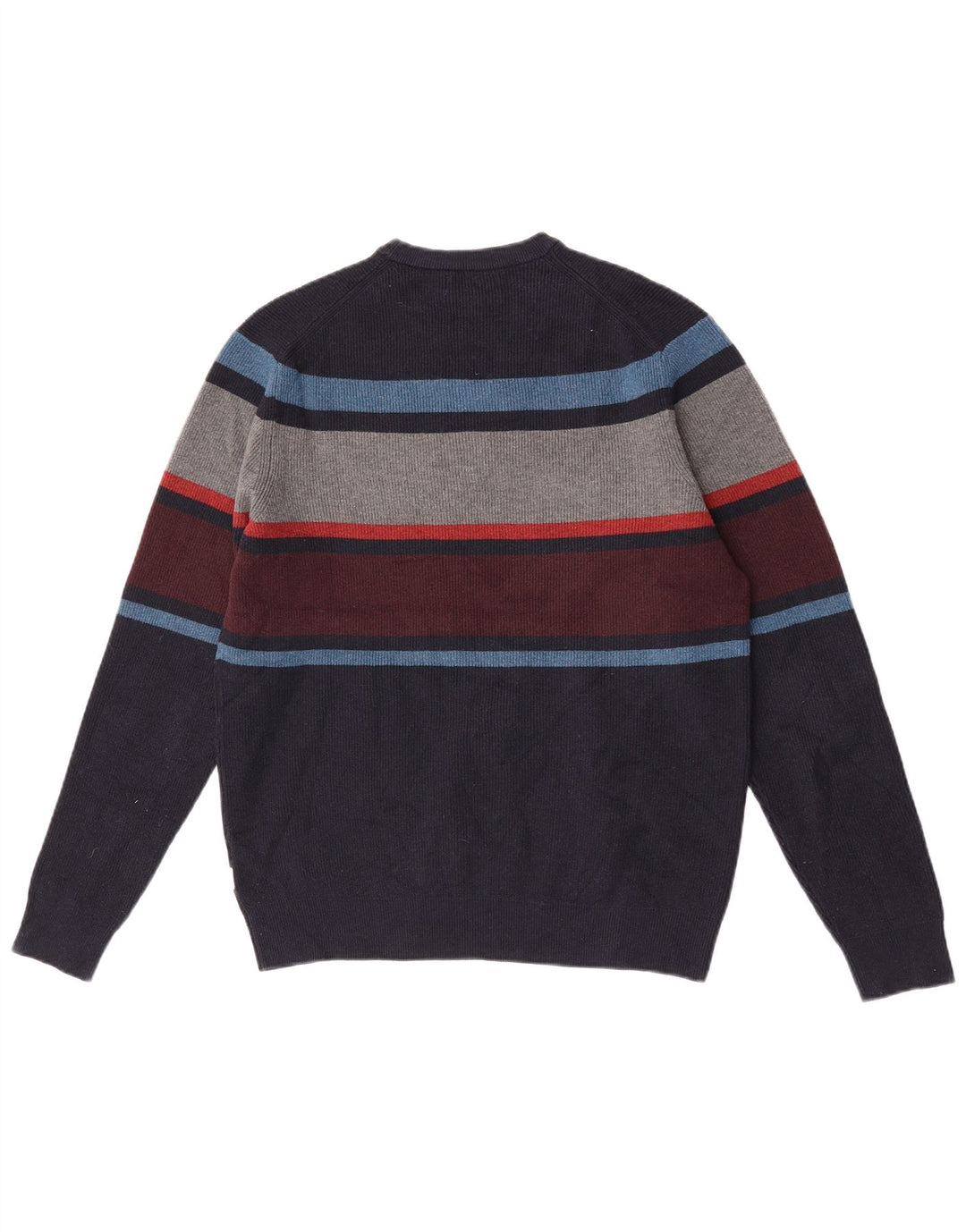 Marks & Spencer Herren-Pullover mit Rundhalsausschnitt, mittlerer Marineblau-Farbblock