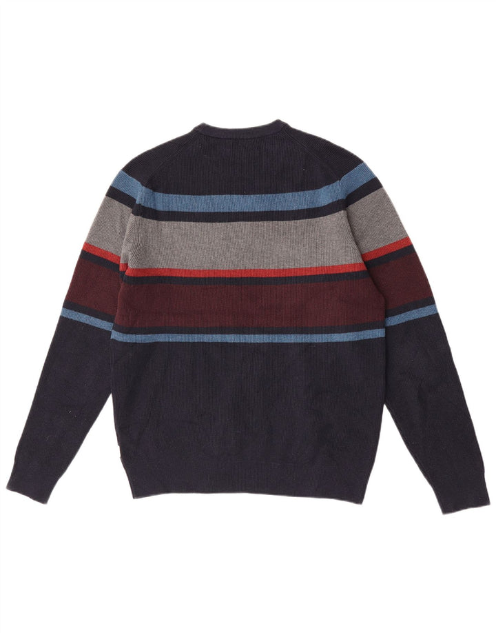 Marks & Spencer Herren-Pullover mit Rundhalsausschnitt, mittlerer Marineblau-Farbblock