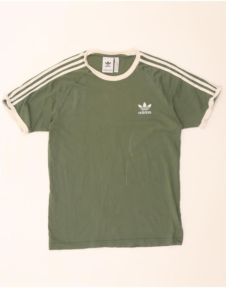 Adidas Herren T-Shirt Top mittelgrüne Baumwolle