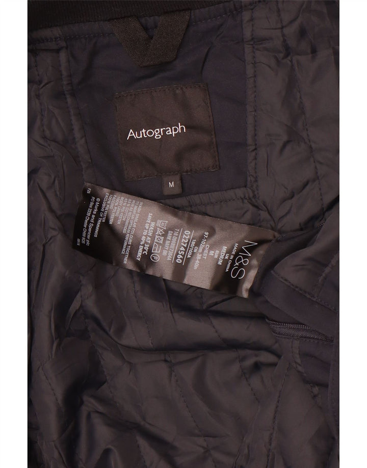 Marks & Spencer Herren Autograph Wattierte Jacke UK 38 Medium Marineblau Baumwolle