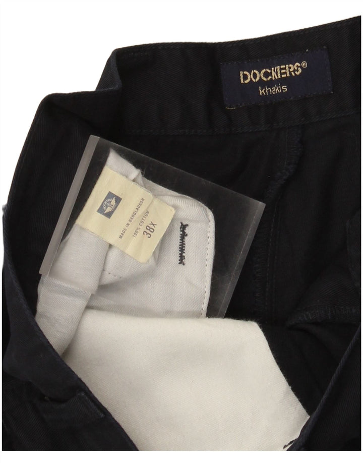 Dockers Herren Khakis Chino Shorts W38 XL Marineblau Baumwolle