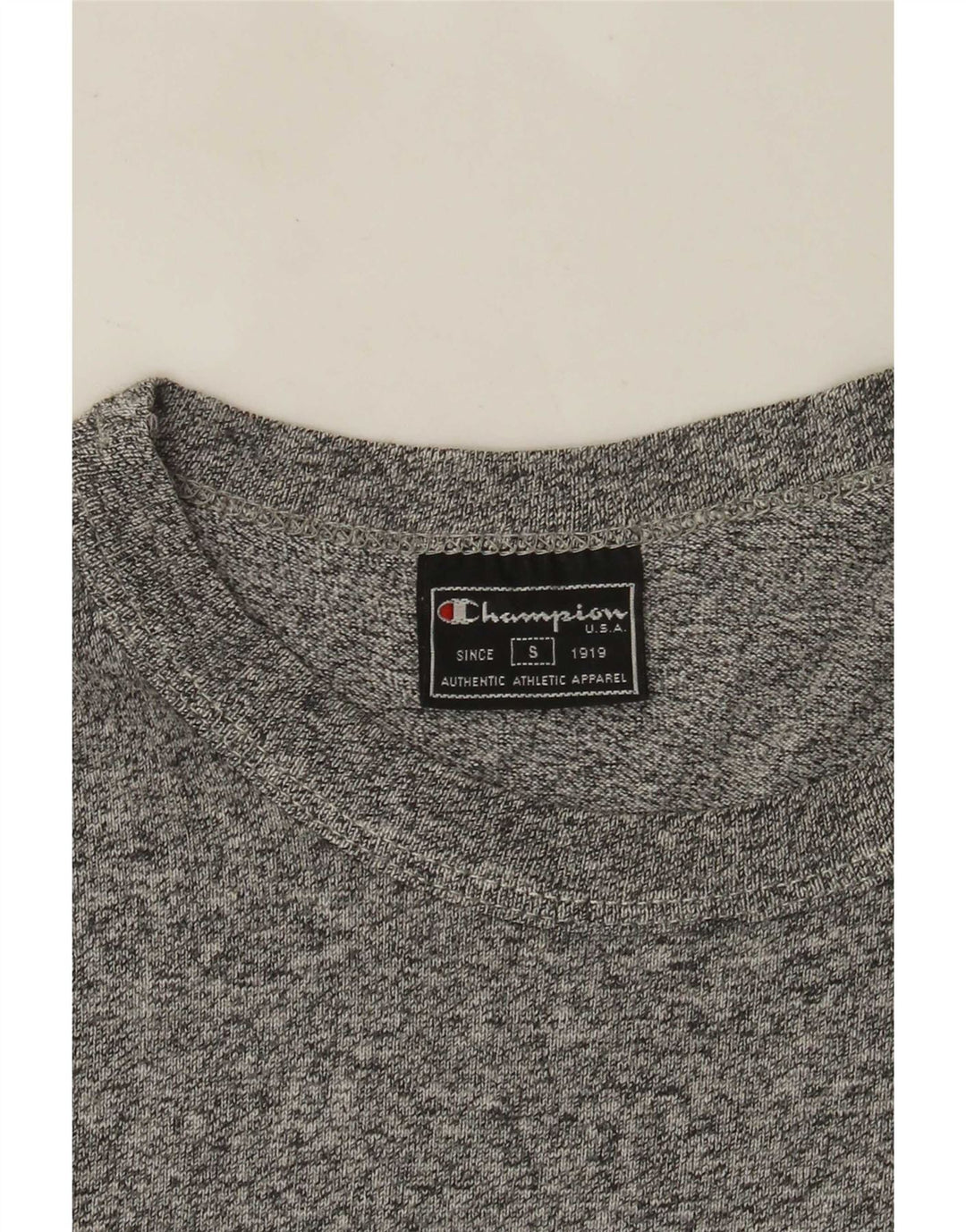 CHAMPION Herren-T-Shirt mit Grafik, Größe S, Grau meliert