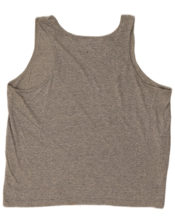 Kappa Damen Weste Top UK 16 Large Graue Baumwolle