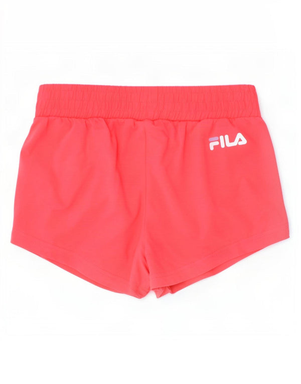 Fila Grafik-Sportshorts für Mädchen, 11–12 Jahre, Rosa, Colourblock-Baumwolle