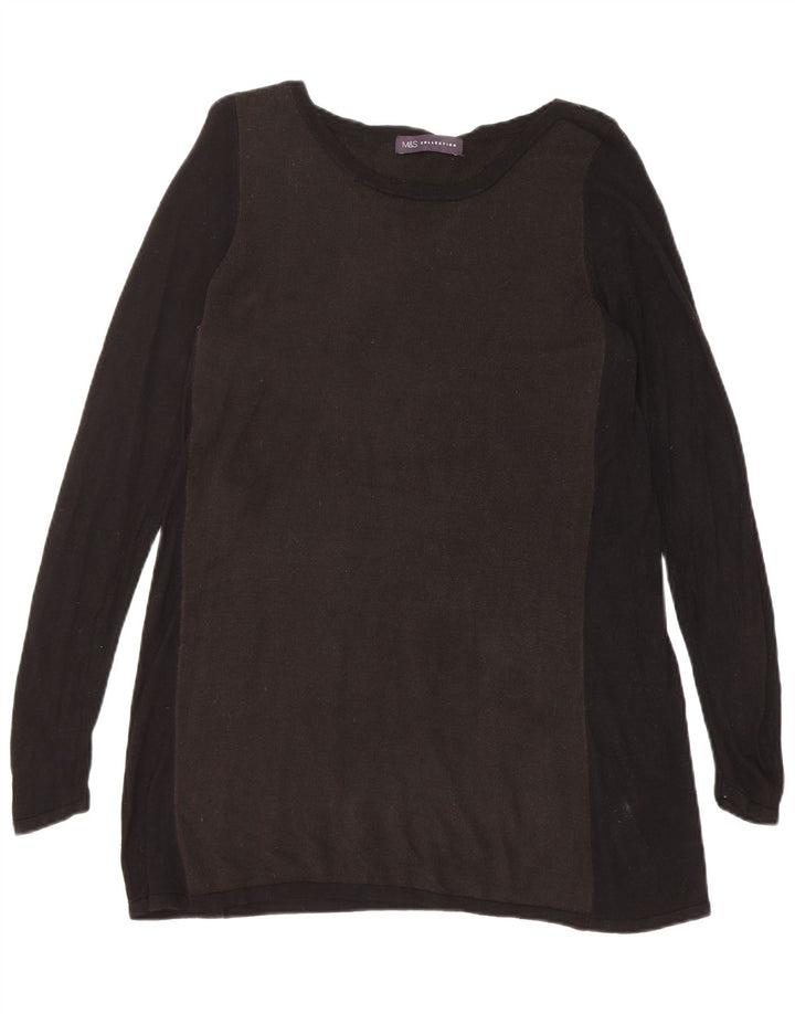 Marks & Spencer Damen-Pullover mit U-Boot-Ausschnitt, Gr. 12, mittelschwarz
