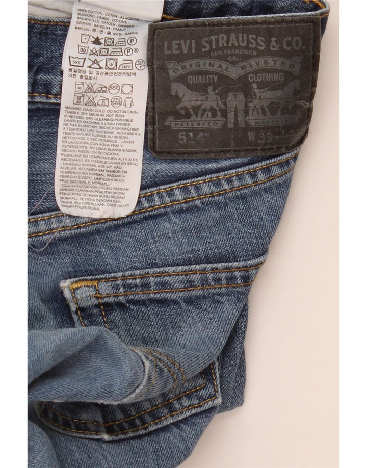 Levi's Herren 514 Straight Jeans W33 L34 Blaue Baumwolle