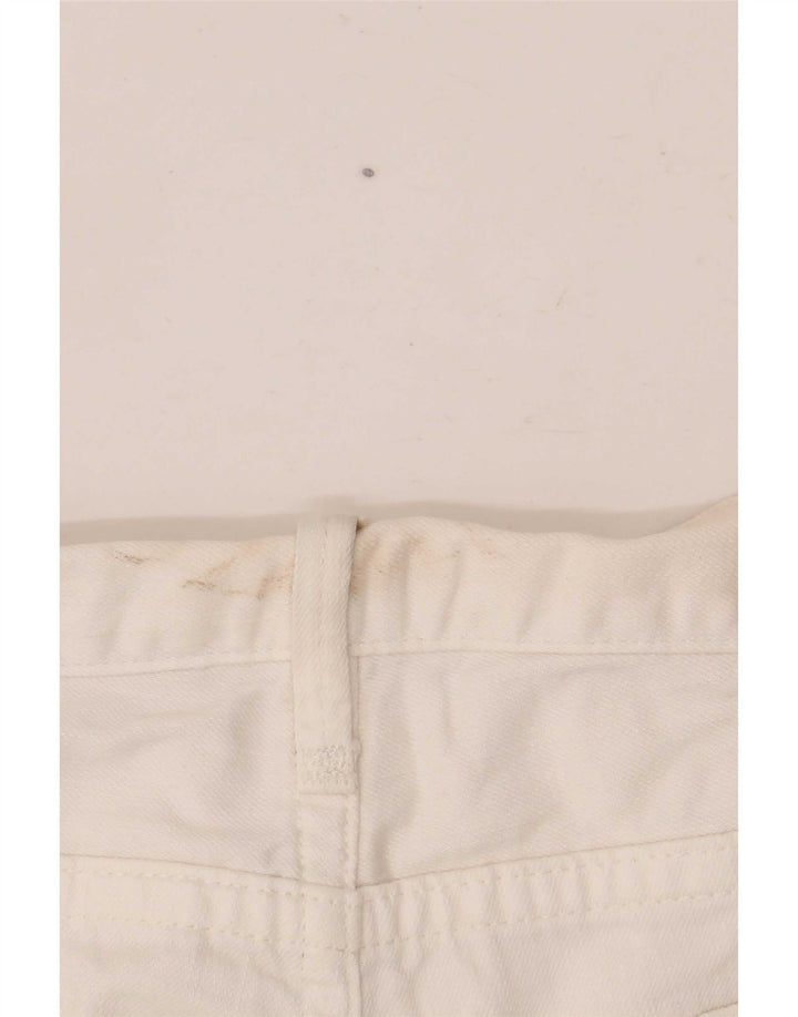 Replay Herren Straight Jeans W38 L34 Weiße Baumwolle