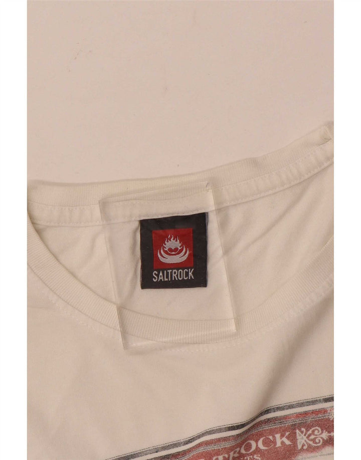 Saltrock Herren Grafik-T-Shirt-Oberteil Mittelweiß