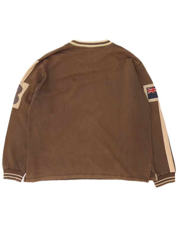 North Sails Herren-Sweatshirt mit Grafik, XL, braun, Colourblock-Baumwolle