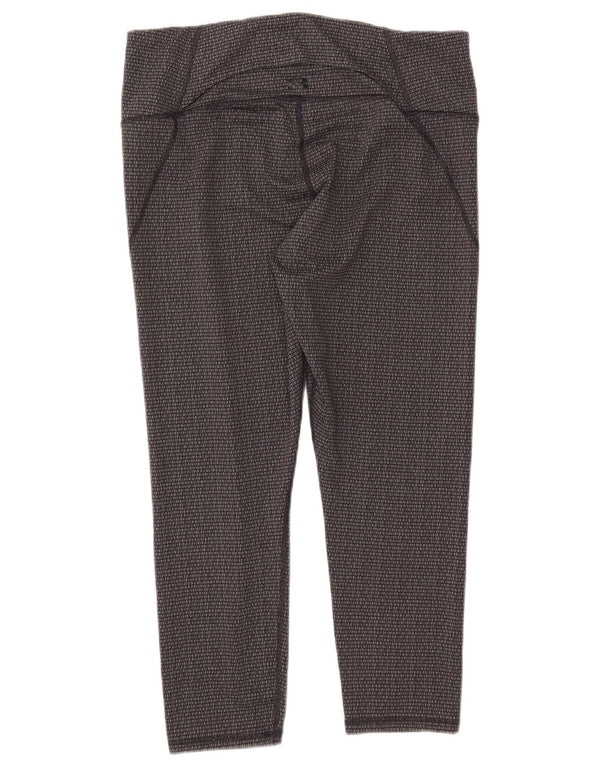 UNDER ARMOUR Damen Slim Fit Crop Leggings UK 18 XL Grau Geometrisch